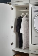 Waschmaschinenumbauschrank >LAUNDREEZY< in weiß - 117,5x162x67,5 (BxHxT)