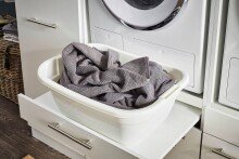 Waschmaschinenumbauschrank >LAUNDREEZY< in weiß - 167,5x162x67,5 (BxHxT)