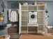 Waschmaschinenumbauschrank >LAUNDREEZY< in weiß - 167,5x200x67,5 (BxHxT)