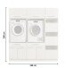 Waschmaschinenumbauschrank >LAUNDREEZY< in weiß - 185x200x67,5 (BxHxT)