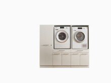 Waschmaschinenumbauschrank >LAUNDREEZY< in weiß - 185x162x67,5 (BxHxT)
