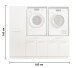 Waschmaschinenumbauschrank >LAUNDREEZY< in weiß - 185x162x67,5 (BxHxT)