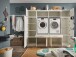 Waschmaschinenumbauschrank >LAUNDREEZY< in weiß - 235x162x67,5 (BxHxT)