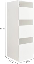Waschmaschinenumbauschrank >LAUNDREEZY< in weiß - 235x200x67,5 (BxHxT)