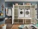 Waschmaschinenumbauschrank >LAUNDREEZY< in weiß - 235x200x67,5 (BxHxT)