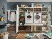 Waschmaschinenumbauschrank >LAUNDREEZY< in weiß - 235x200x67,5 (BxHxT)
