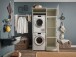 Waschmaschinenumbauschrank >LAUNDREEZY< in weiß - 117,5x200x67,5 (BxHxT)