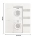 Waschmaschinenumbauschrank >LAUNDREEZY< in weiß - 167,5x200x67,5 (BxHxT)