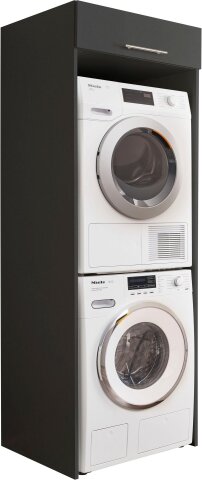 Waschmaschinenumbauschrank >LAUNDREEZY< in anthrazit - 135x162x67,5 (,  489,95 €