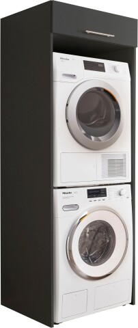 Waschmaschinenumbauschrank >LAUNDREEZY< in anthrazit - (, € 135x162x67,5 489,95