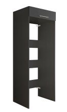 Waschmaschinenumbauschrank >LAUNDREEZY< in anthrazit - 67,5x200x67,5 (BxHxT)