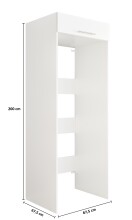 Waschmaschinenumbauschrank >LAUNDREEZY< in anthrazit - 67,5x200x67,5 (BxHxT)