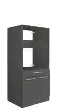 Waschmaschinenumbauschrank >LAUNDREEZY< in anthrazit - 67,5x162x67,5 (BxHxT)