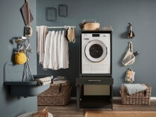 Waschmaschinenumbauschrank >LAUNDREEZY< in anthrazit - 67,5x162x67,5 (BxHxT)