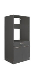 Waschmaschinenumbauschrank >LAUNDREEZY< in anthrazit - 67,5x162x67,5 (BxHxT)