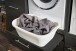 Waschmaschinenumbauschrank >LAUNDREEZY< in anthrazit - 67,5x162x67,5 (BxHxT)