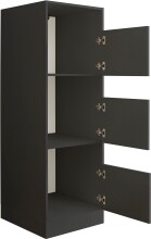 Wäscheschrank >LAUNDREEZY< in anthrazit, Holzwerkstoff - 50x162x67,5cm (BxHxT)