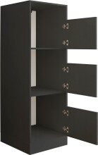Wäscheschrank >LAUNDREEZY< in anthrazit, Holzwerkstoff - 50x162x67,5cm (BxHxT)