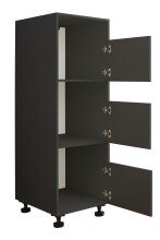 Wäscheschrank >LAUNDREEZY< in anthrazit, Holzwerkstoff - 50x162x67,5cm (BxHxT)