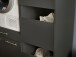 Wäscheschrank >LAUNDREEZY< in anthrazit, Holzwerkstoff - 50x162x67,5cm (BxHxT)
