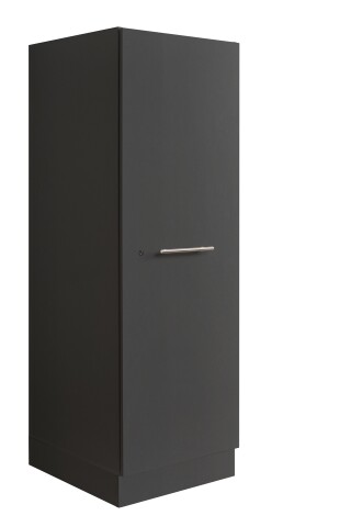 Stauraumschrank >LAUNDREEZY< in anthrazit, Holzwerkstoff - 50x162x67,5cm (BxHxT)
