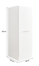 Stauraumschrank >LAUNDREEZY< in anthrazit, Holzwerkstoff - 50x162x67,5cm (BxHxT)