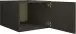 Aufsatzschrank >LAUNDREEZY< in anthrazit, Holzwerkstoff - 50x38x67,5cm (BxHxT)