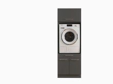 Waschmaschinenumbauschrank >LAUNDREEZY< in anthrazit - 67,5x200x67,5 (BxHxT)