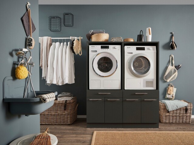 Waschmaschinenumbauschrank >LAUNDREEZY< in anthrazit 449,95 € 117,5x162x67,5, 