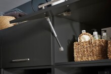Waschmaschinenumbauschrank >LAUNDREEZY< in anthrazit - 135x200x67,5 (BxHxT)