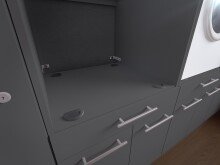 Waschmaschinenumbauschrank >LAUNDREEZY< in anthrazit - 135x200x67,5 (BxHxT)