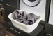 Waschmaschinenumbauschrank >LAUNDREEZY< in anthrazit - 135x200x67,5 (BxHxT)