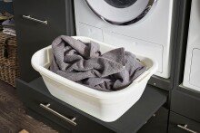 Waschmaschinenumbauschrank >LAUNDREEZY< in anthrazit - 117,5x162x67,5 (BxHxT)