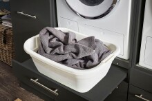 Waschmaschinenumbauschrank >LAUNDREEZY< in anthrazit - 117,5x162x67,5 (BxHxT)