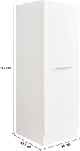 Waschmaschinenumbauschrank >LAUNDREEZY< in anthrazit - 117,5x162x67,5 (BxHxT)