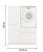 Waschmaschinenumbauschrank >LAUNDREEZY< in anthrazit - 117,5x162x67,5 (BxHxT)