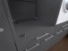 Waschmaschinenumbauschrank >LAUNDREEZY< in anthrazit - 117,5x162x67,5 (BxHxT)