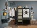 Waschmaschinenumbauschrank >LAUNDREEZY< in anthrazit - 117,5x162x67,5 (BxHxT)