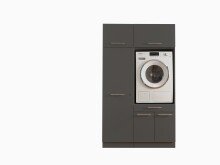 Waschmaschinenumbauschrank >LAUNDREEZY< in anthrazit - 117,5x200x67,5 (BxHxT)
