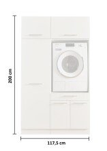 Waschmaschinenumbauschrank >LAUNDREEZY< in anthrazit - 117,5x200x67,5 (BxHxT)
