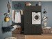 Waschmaschinenumbauschrank >LAUNDREEZY< in anthrazit - 117,5x200x67,5 (BxHxT)