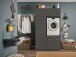 Waschmaschinenumbauschrank >LAUNDREEZY< in anthrazit - 117,5x200x67,5 (BxHxT)