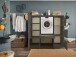 Waschmaschinenumbauschrank >LAUNDREEZY< in anthrazit - 167,5x162x67,5 (BxHxT)