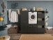Waschmaschinenumbauschrank >LAUNDREEZY< in anthrazit - 167,5x162x67,5 (BxHxT)