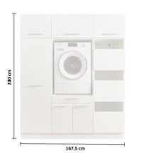 Waschmaschinenumbauschrank >LAUNDREEZY< in anthrazit - 167,5x200x67,5 (BxHxT)