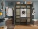 Waschmaschinenumbauschrank >LAUNDREEZY< in anthrazit - 167,5x200x67,5 (BxHxT)