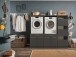 Waschmaschinenumbauschrank >LAUNDREEZY< in anthrazit - 185x162x67,5 (BxHxT)