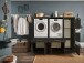 Waschmaschinenumbauschrank >LAUNDREEZY< in anthrazit - 185x162x67,5 (BxHxT)