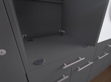 Waschmaschinenumbauschrank >LAUNDREEZY< in anthrazit - 185x200x67,5 (BxHxT)