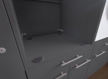 Waschmaschinenumbauschrank >LAUNDREEZY< in anthrazit - 185x200x67,5 (BxHxT)